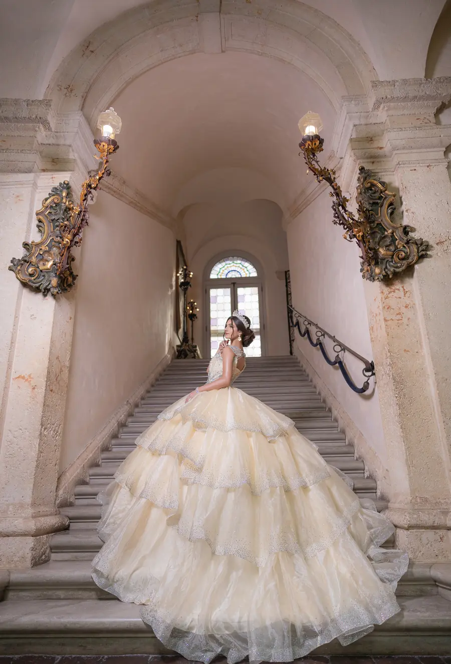 Sesión de quinceañera en Vizcaya Museum & Gardens